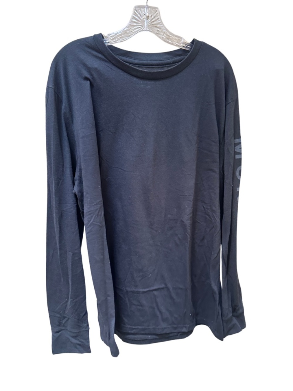 Municipal Dark Blue Long Sleeve Logo Scoop Neck Top - Men's XXL